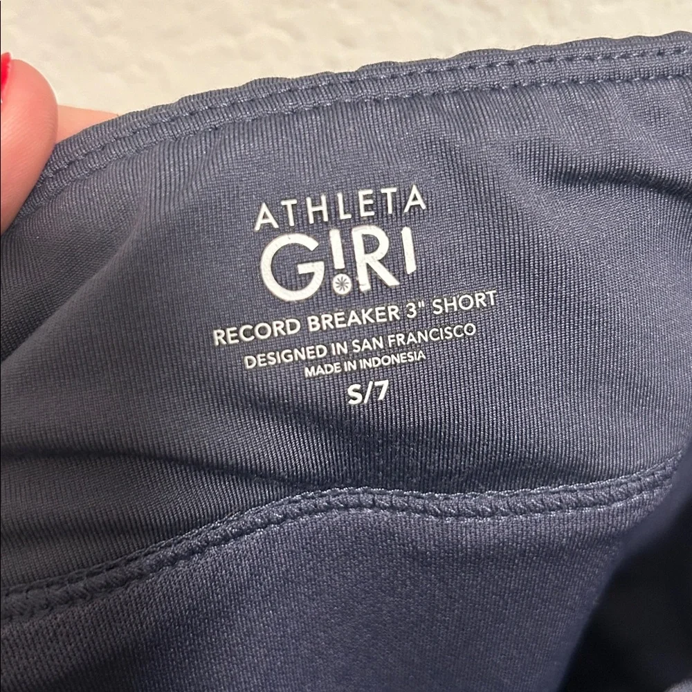Athleta Navy Girl’s Record Breaker 3” Short - Picture 3 of 3